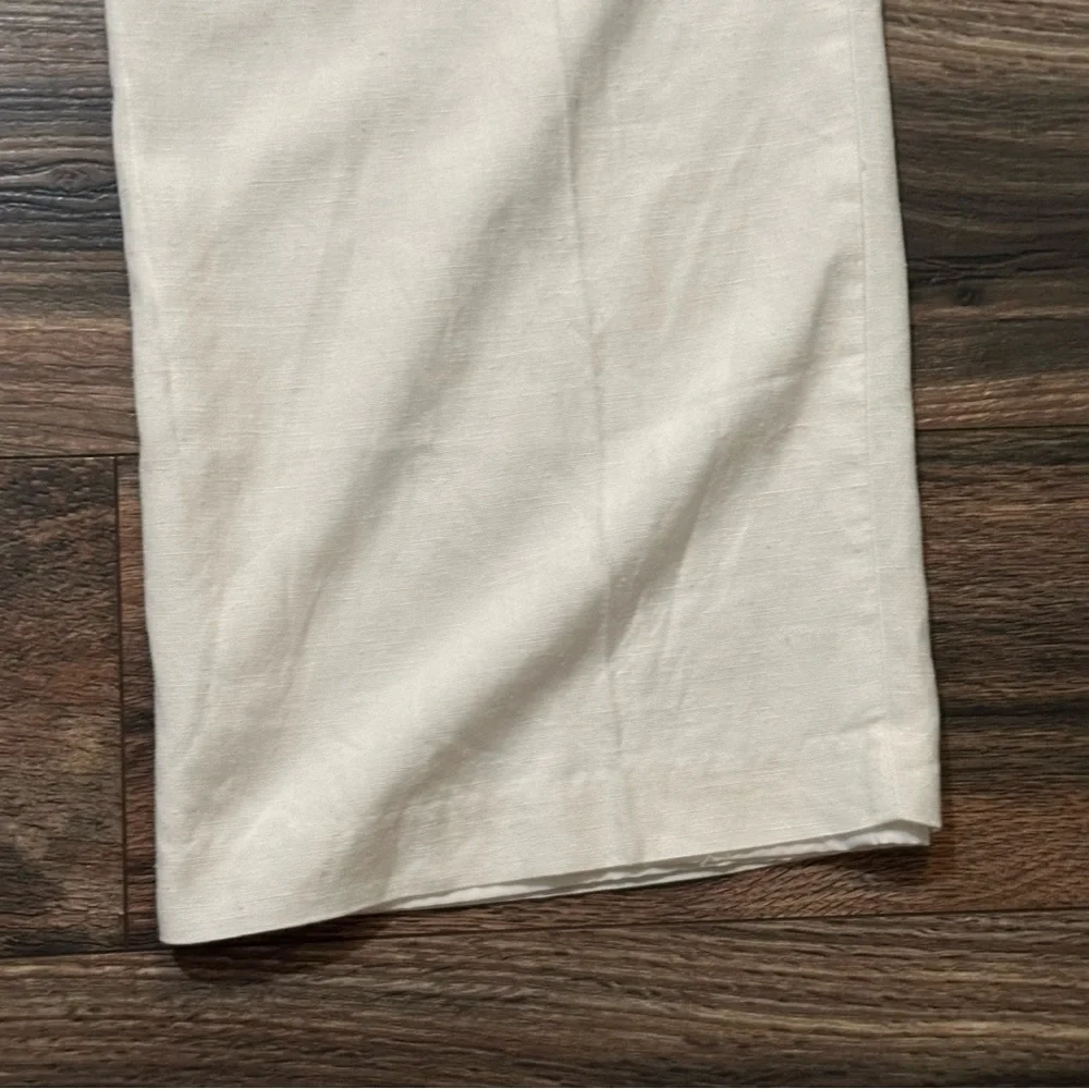 Aqua cotton and linen lined pants size XS - Picture 9 of 13